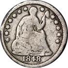 1848-P Seated Liberty Half Dime