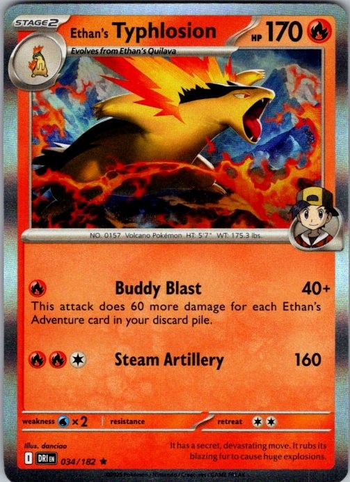Pokemon | DRI | Ethan's Typhlosion | 034/182 | NM Holo