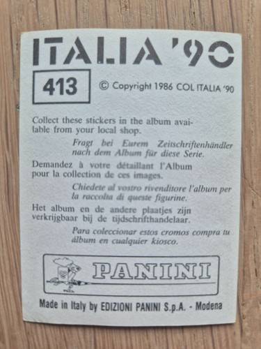 Panini Copa Mundial de la FIFA Italia 1990 - Elige tu pegatina - 2/2 - Imagen 323 de 385