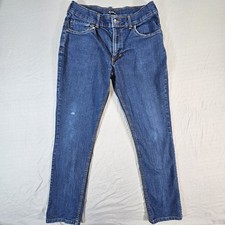 Origin Jeans Mens 34 32 Dark Blue Fighter Fit Stretch Denim Made In USA