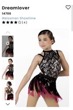 Weissman Jazz/tap  Dream Lover  Dance Costume Adult Medium in black/pink
