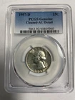 1957 D Washington Quarter 25C 90% Silver Coin pcgs Genuine Cleaned AU Detail