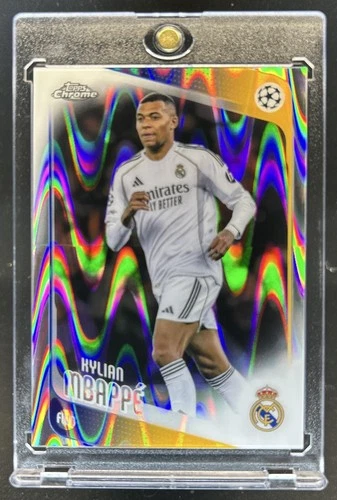 2025-26 Topps Chrome UEFA CC Kylian Mbappe RayWave Refractor #112 Real Madrid