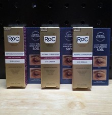 RoC Retinol Correxion Eye Cream Mini for Dark Circles  Puffiness  LOT OF 3 
