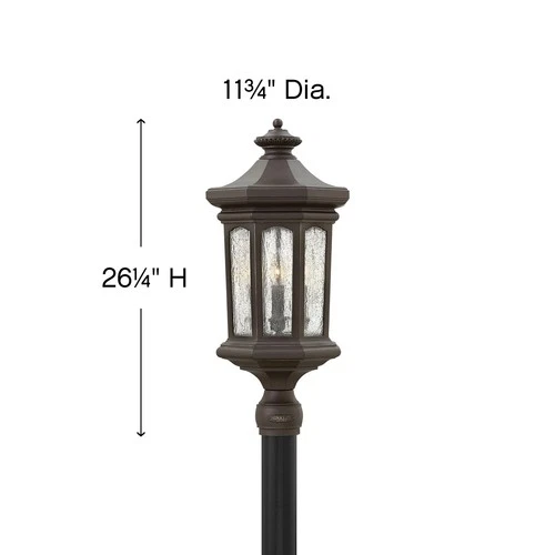Hinkley Lighting 1601 Raley 120v 4 Light 26.5" Tall Post Light - Bronze - Picture 4 of 6