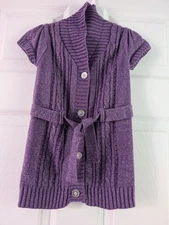 Little Lass Purple Ribbed Casual Vest size 4t