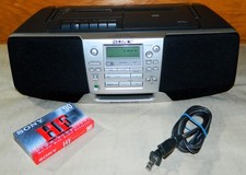 Sony CFD-S39 CD Player AM FM Radio Cassette-Corder w/ New Tape Works No Remote