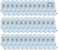 36 Units of Kids Cotton Quarter Ankle Socks In White Size 4-6 - Boys Ankle Sock