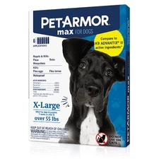 Pet Armor Max Flea, Tick and Mosquito Prevention  for X-Large  Dogs 6M Supply