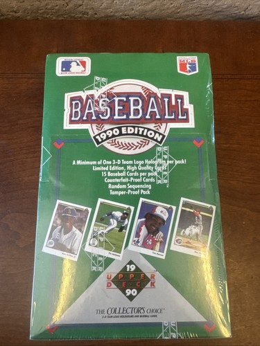 1990 Upper Deck Baseball Factory Sealed Wax Box Ken Griffey Jr 2nd year possible