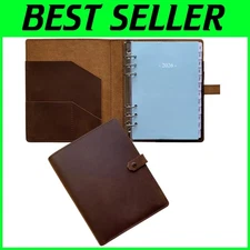 2026 Leather Planner - A5 Genuine Leather 6-Ring B