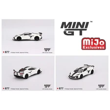 Mini GT 1/64 Chevrolet Corvette Z06 2023 Arctic White LHD Blister Packaging