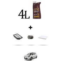 Hoffcar Wartungskit 3 Filter Und 4L ÖL FüR Hyundai Ix20 1.6 16V 92KW Ab 2010