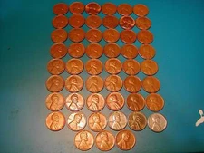 LINCOLN WHEAT CENT LOT, 51 DIFFERENT COINS  41PDS-58PD