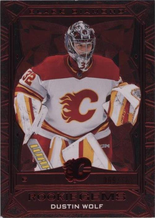 2023-24 Upper Deck Black Diamond - Rookie Gems Dustin Wolf #RG-DW Red ...