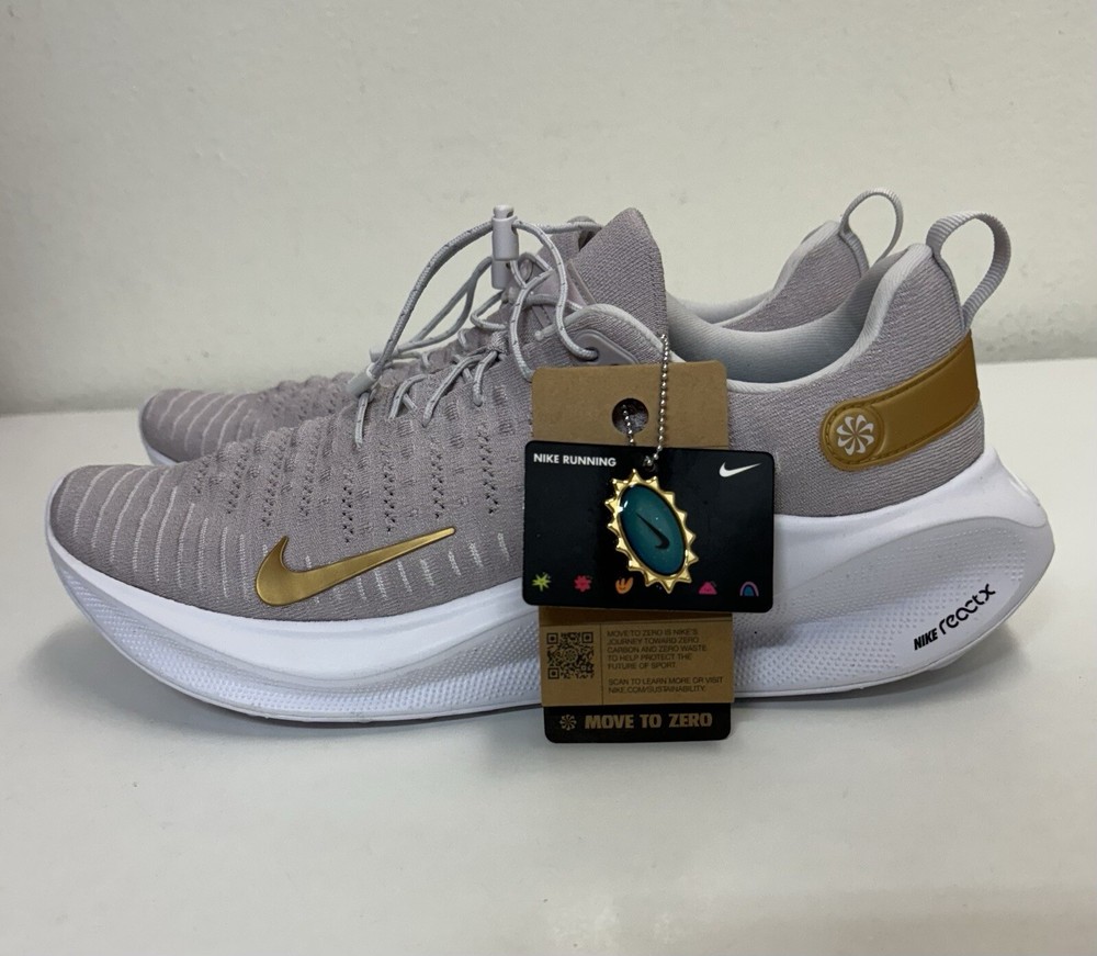 Nike ReactX Infinity Run 4 Custom Mens Size 12 Beige Gold White DX5049-500 New