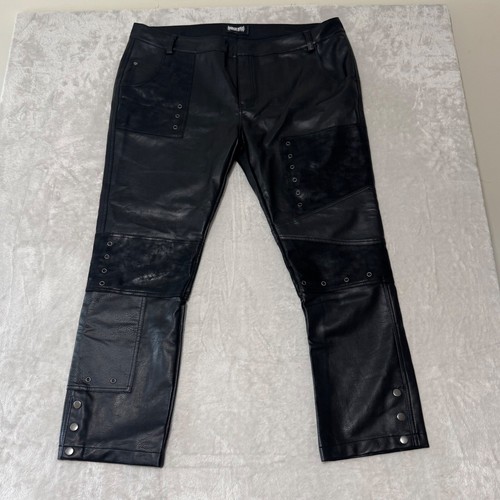 Dolls Kill Unisex Darker Wavs Vegan Leather Pants XL Waist 42 Inseam 30 Goth