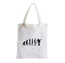 Sac en Tissu Histoire de l'humanité - Evolution Longboard Skate Skater Sport