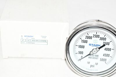 #ad NEW Stark Industries 46S 5K C 4#x27;#x27; 1 4#x27;#x27; NPT Pressure Gauge 0 5000 PSI $87.98