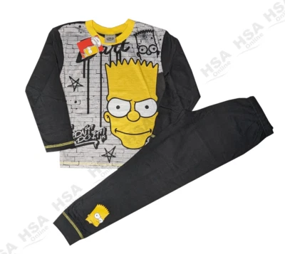 Boys The Simpsons, Bart Simpson Character Pyjamas Pjs Nightwear Summer Holiday