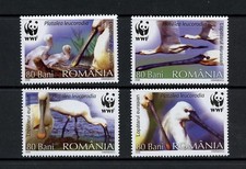 P107  Romania  2006  birds Eurasian spoonbill  WWF     4v.  MNH