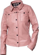 Women's Button Front Lambskin Leather Jacket Casual Shirt Long Sleeve Jacket