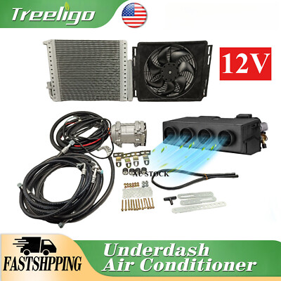 12V Cool&Heat Electric Air Conditioner System Underdash DC Auto Car A/C Kit