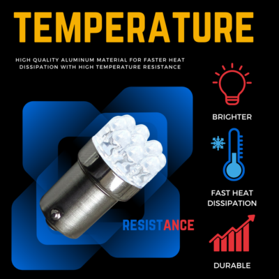 Argo 382 LED Bulb P21W BA15s | 1156 Red/Amber/White For Reverse, Fog, Indicator-737337