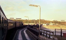 Photo 6x4 Train departing from Rosslare harbour Ballygerry En-route to Wa c1975