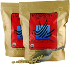 Harrisons Bird Food High Potency Coarse Organic Pellets  *Pack of 2*  5lb Bags