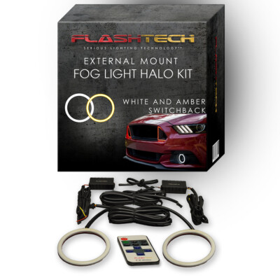 External RF White Switchback LED Halo Kit for 2011-2016 Ford Explorer Fog Lights