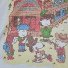 One Vtg 70s Charlie Brown Gang 2 Scene Bath Towel Western Town Pirate ...