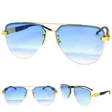 CLASSIC Elegant Vintage Retro Hip Hop Style SUN GLASSES Gold & Faux Wooden Frame
