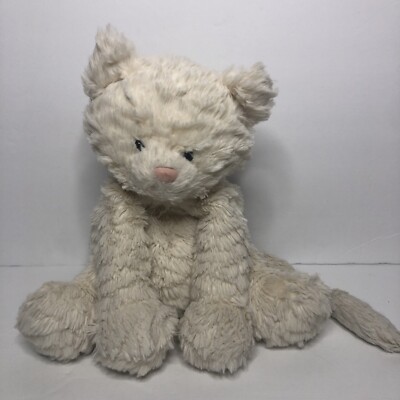 Jellycat Fuddlewuddle Plush White Cat Kitty Beanbag Floppy Stuffed ...
