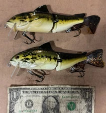 2 ct. HARD 2 FIND WOOD Throwback Tokyo Trout baby bass swimbait lures baits bass