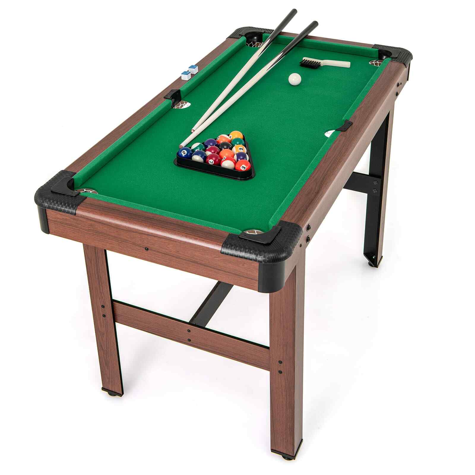 Indoor Outdoor Mini Compact Pool Table Kids Adults Billiard Game Table-Green