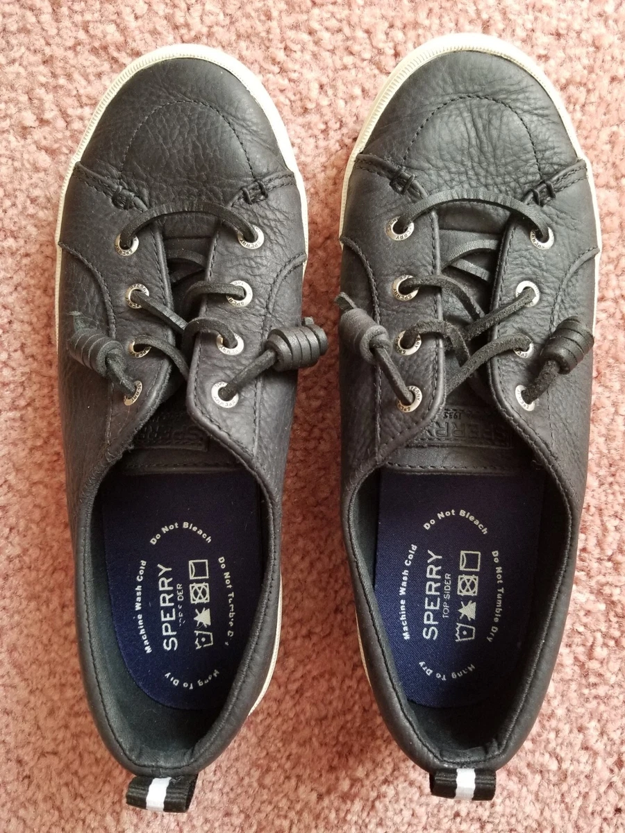 Womens black hotsell sperry sneakers