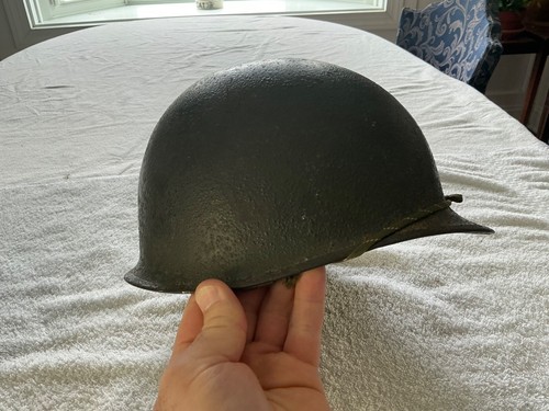 WW2 Rear Seam US HELMET M1 GI Army Navy USMC WWII VG CONDITION FAST SHIP - Picture 10 of 24