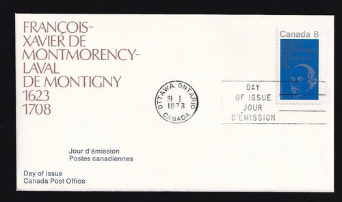 Canada FDC 1973 Bishop Laval sc#611