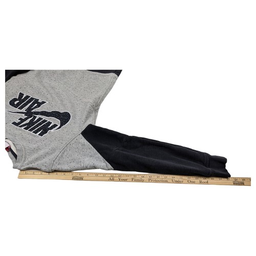 Nike Air Cement Sweatshirt Mens Small Black Gray Crewneck 90s Style Red Tag - Picture 9 of 10