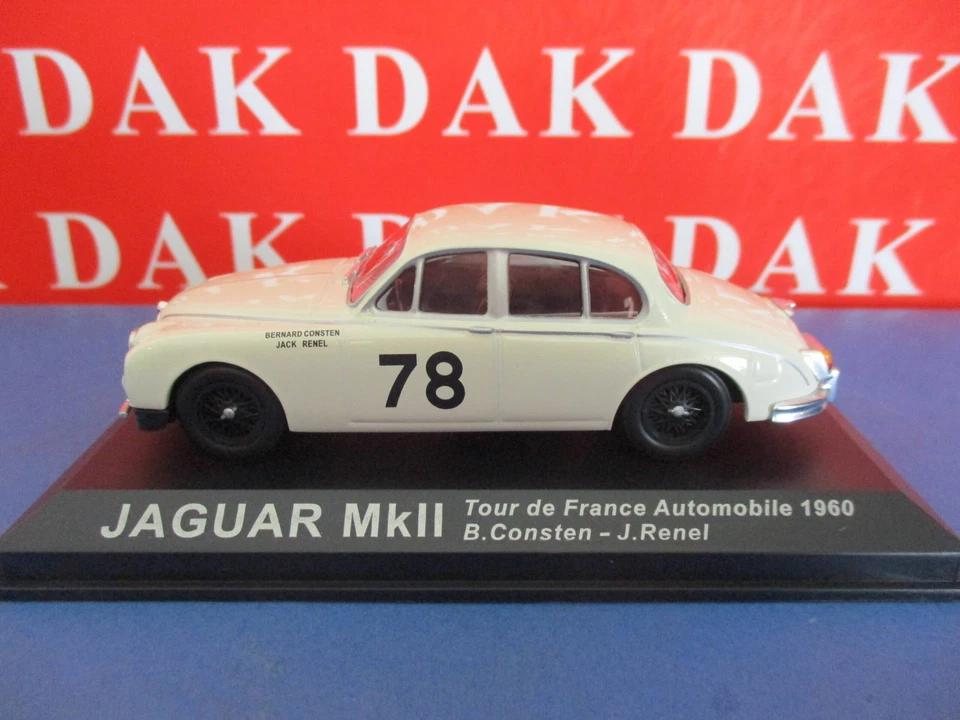 Die cast 1/43 Modellino Auto Jaguar MKII Rally Tour de France 1960 B. Consten - Immagine 2 di 3