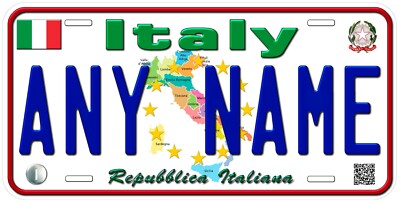 Italy Custom Personalized Novelty Car Tag License Plate