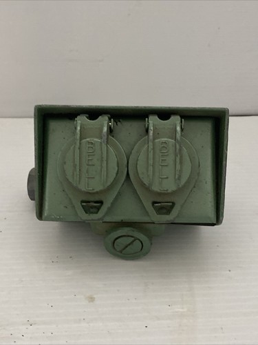 Campana de aluminio vintage resistente a la intemperie 2 salidas caja eléctrica clásica verde - Imagen 17 de 24