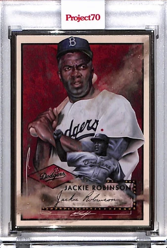2021 TOPPS PROJECT 70 #884 JACKIE ROBINSON by CHUCK STYLES AP SILVER FRAME 2/51