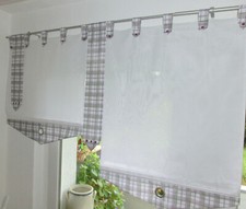 Unikat Flächen Vorhang Ösen wandelbar Karomuster moderne Gardinen 11