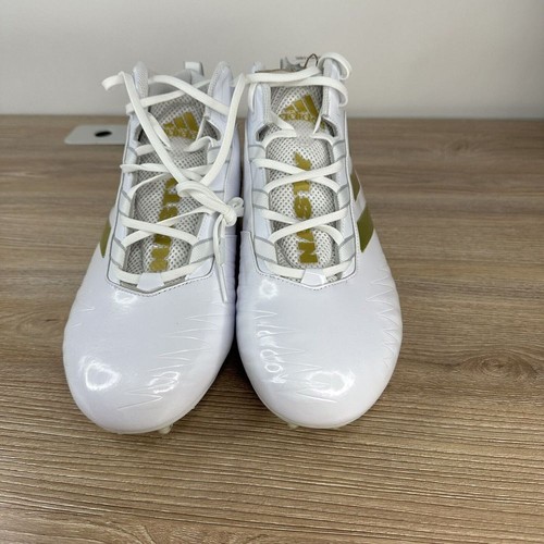 Adidas Football Cleats Mens 12.5 US White Gold Nasty 20 EH3434 - Imagen 5 de 9