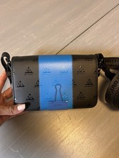 Authentic Off-White Binder Crossbody Bag Black Blue Leather OWNA038R19906084