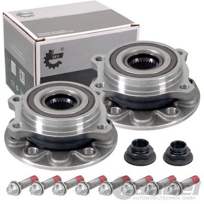 2x SKV RADNABE MIT RADLAGER VORNE passend für ALFA ROMEO 159 (939) BRERA SPIDER