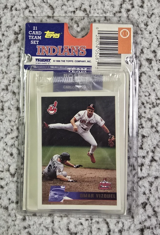 1996 Topps Team Topps Cleveland Indians Team Set Completo Big Topps Sellado RARO Foto 2 de 4