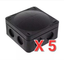5 X Wiska 10060580 Combi IP66/IP67 32A 5 Pole Junction Box - Black 308/5 BLACK